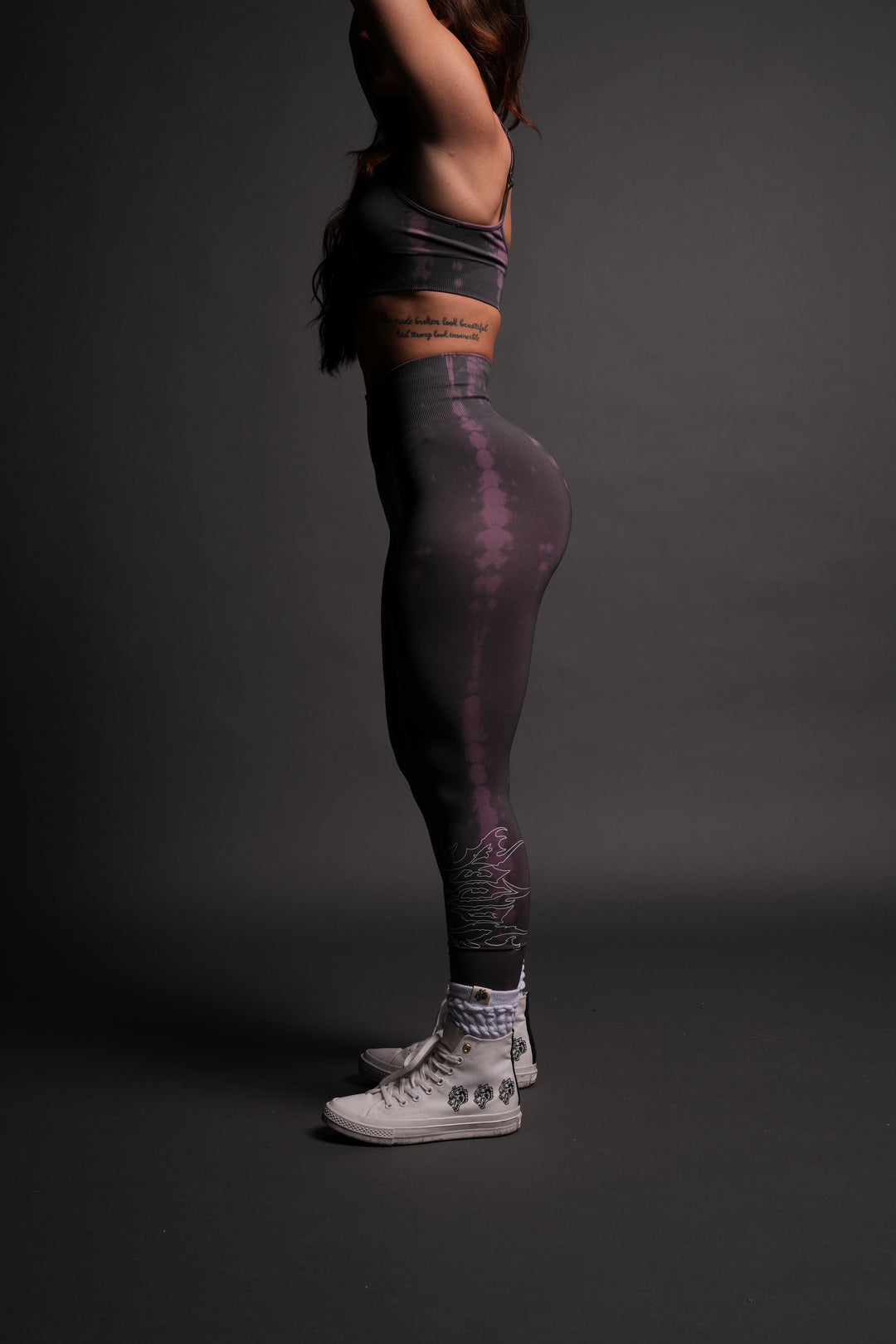 Hesh V3 "Everson Seamless" Scrunch Leggings in Cipher Purple Serpent