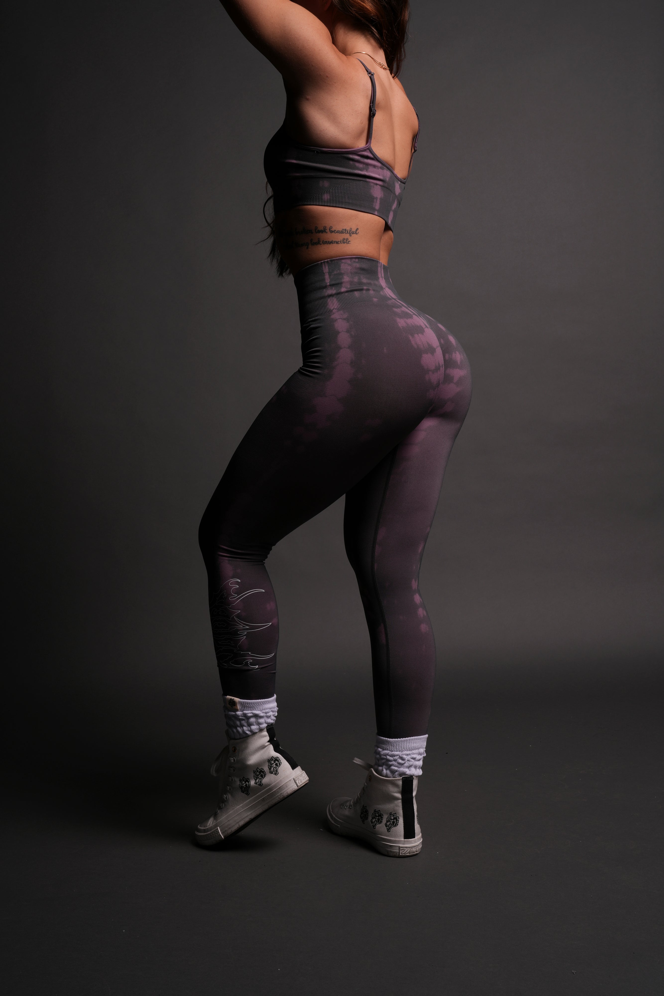 Hesh V3 "Everson Seamless" Scrunch Leggings in Cipher Purple Serpent