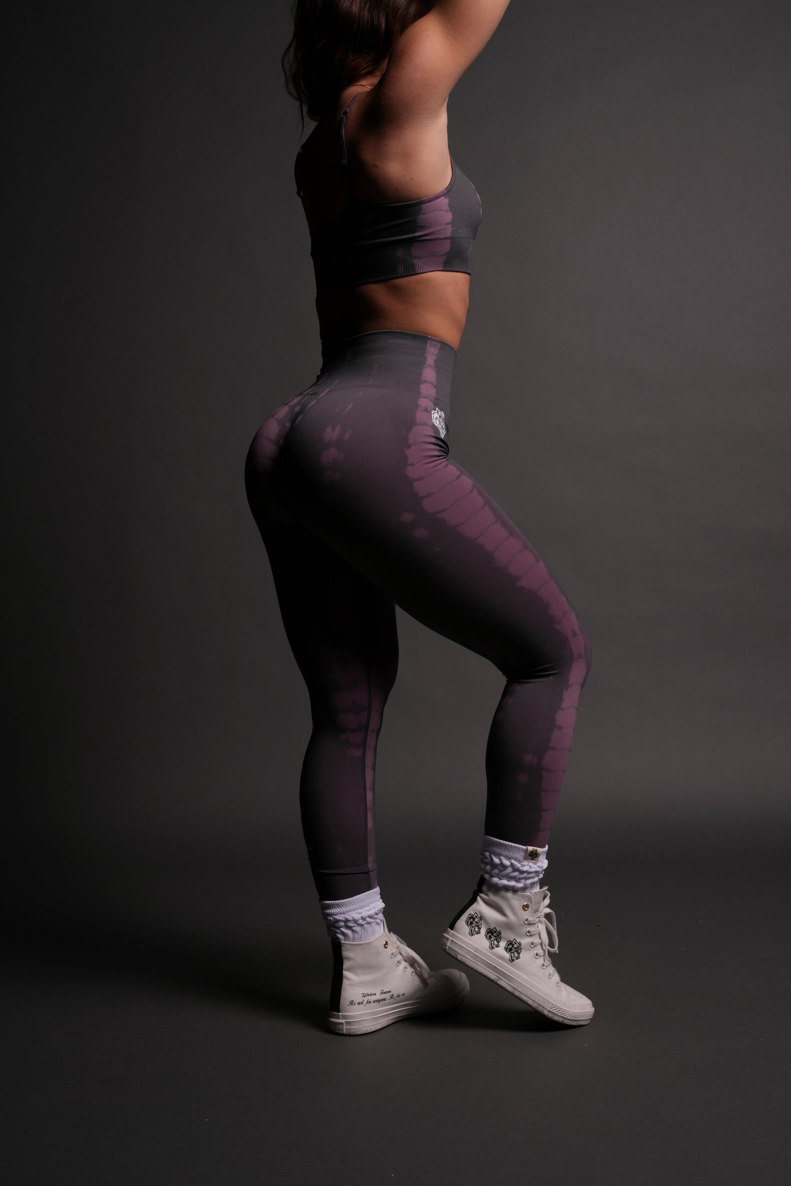 Hesh V3 "Everson Seamless" Scrunch Leggings in Cipher Purple Serpent