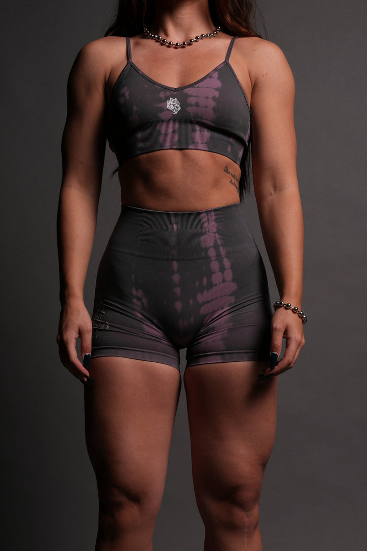 Powerhouse Of The Wolves Everson Seamless "Training" Shorts in Cipher Purple Serpent