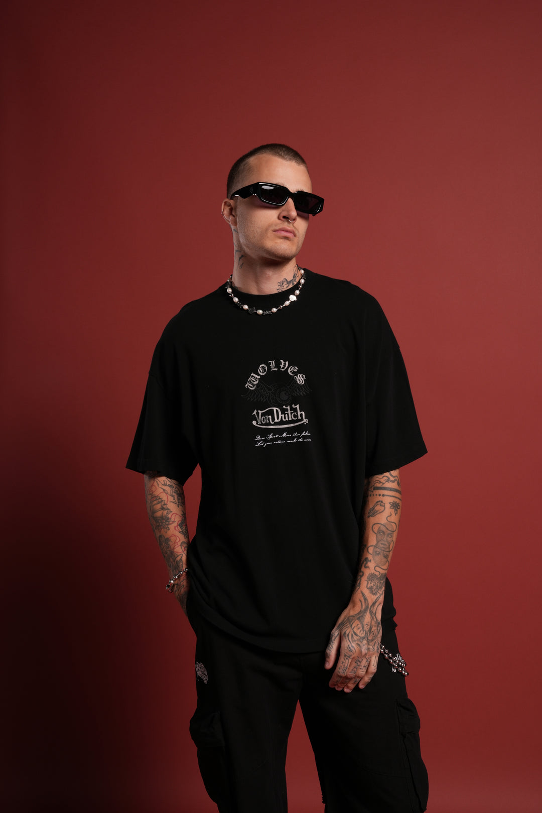 DSVD NFGU Premium Oversized Tee in Black