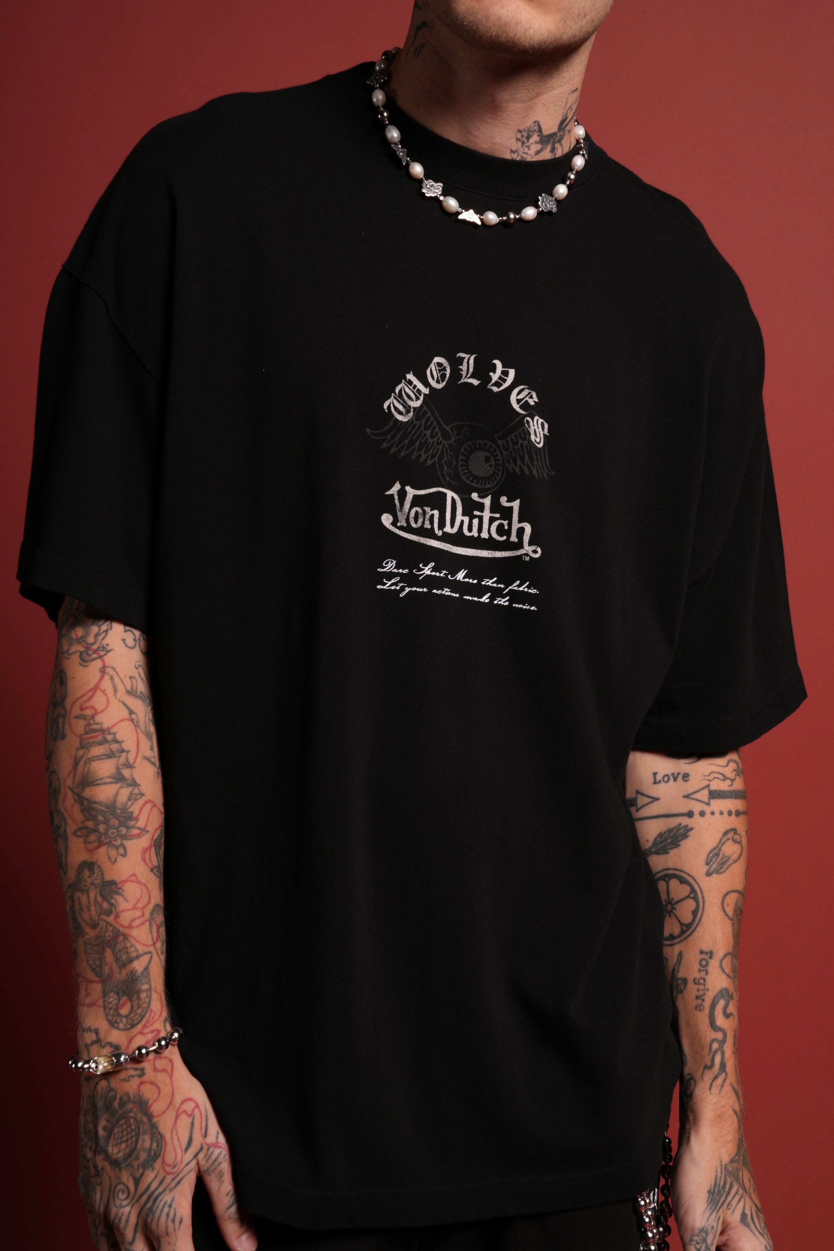 DSVD NFGU Premium Oversized Tee in Black