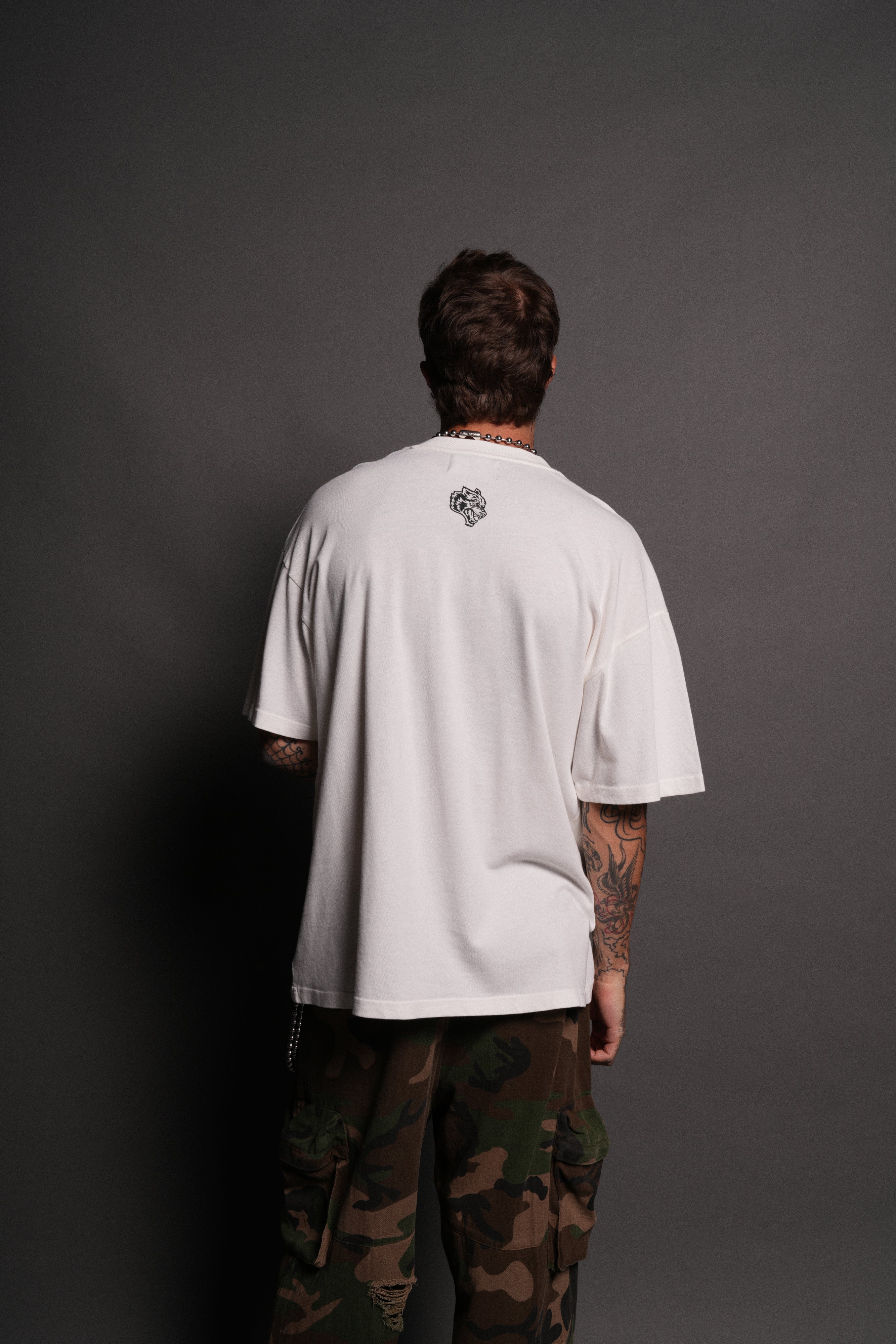 Fallen Halo Oversized "Premium" Unisex Tee in Cream
