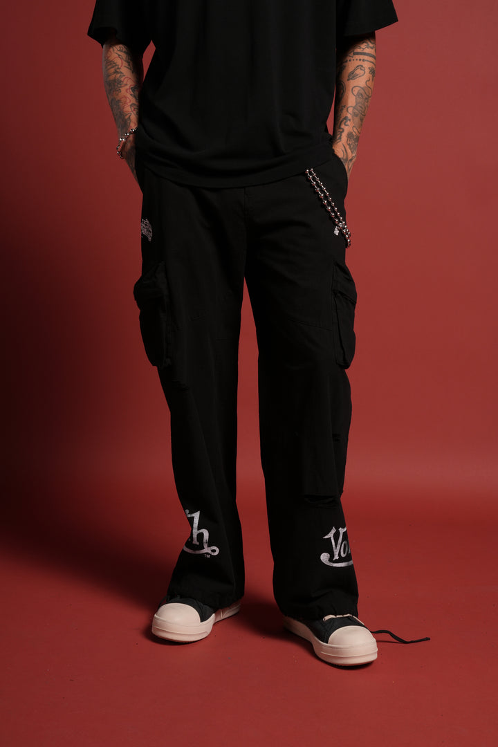 Hellbound Duke Cargo Pants in Black
