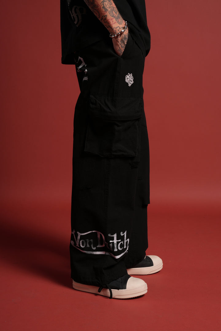 Hellbound Duke Cargo Pants in Black