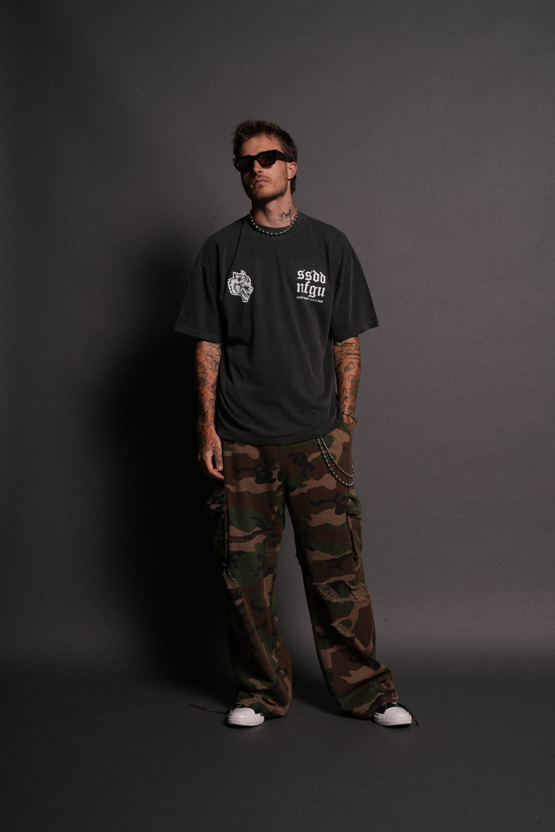 Born Stoic "Premium" Oversized Tee in Wolf Gray