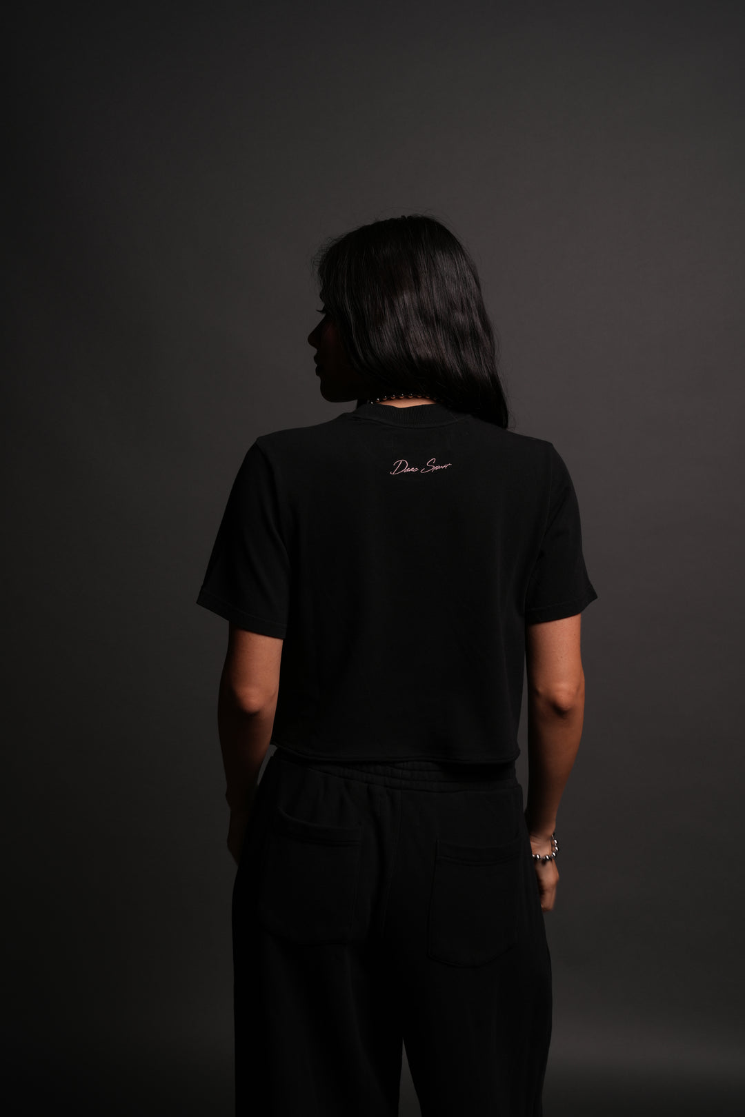 Cherub and the Skull "Premium" (Cropped) Tee in Black