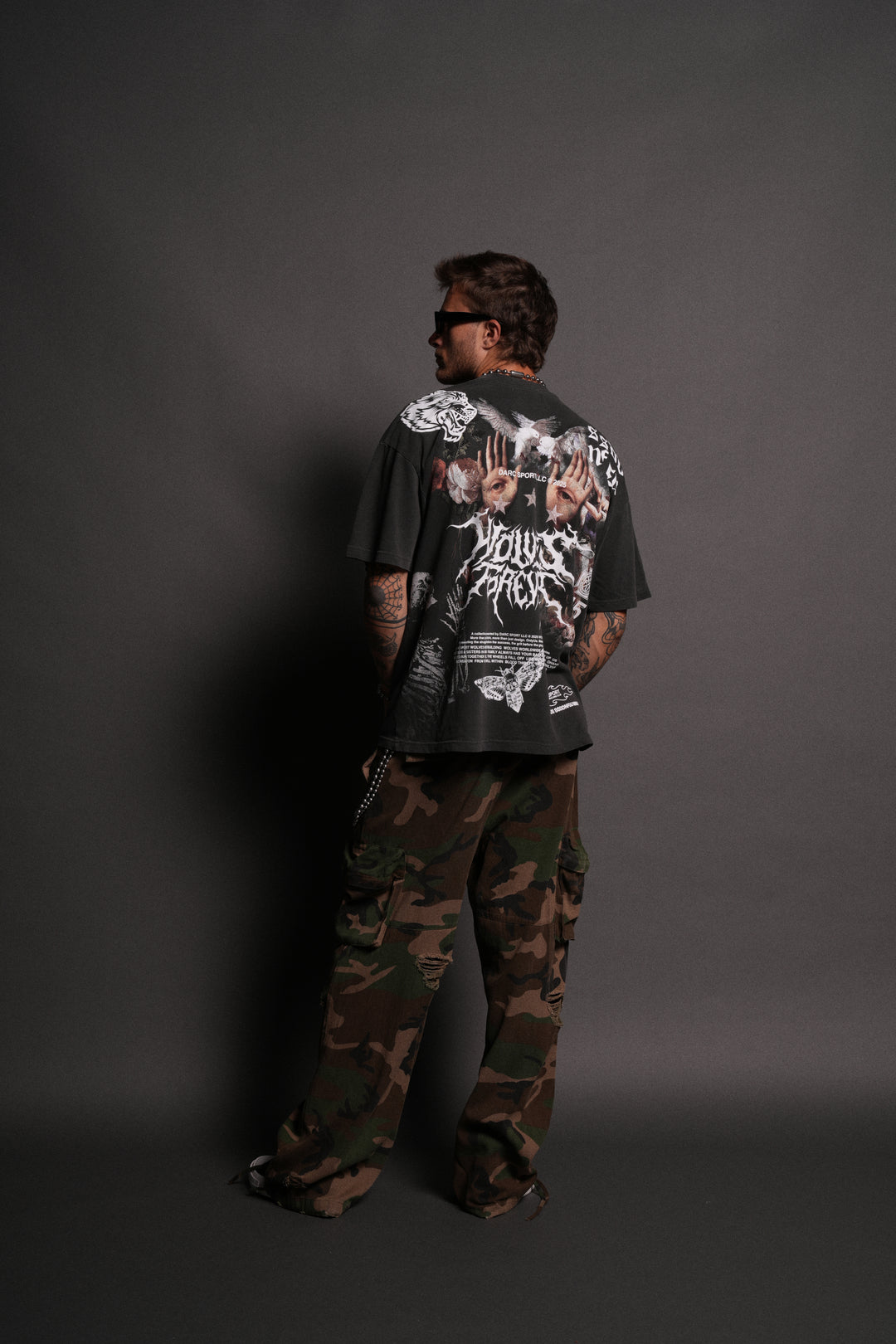 Born Stoic "Premium" Oversized Tee in Wolf Gray