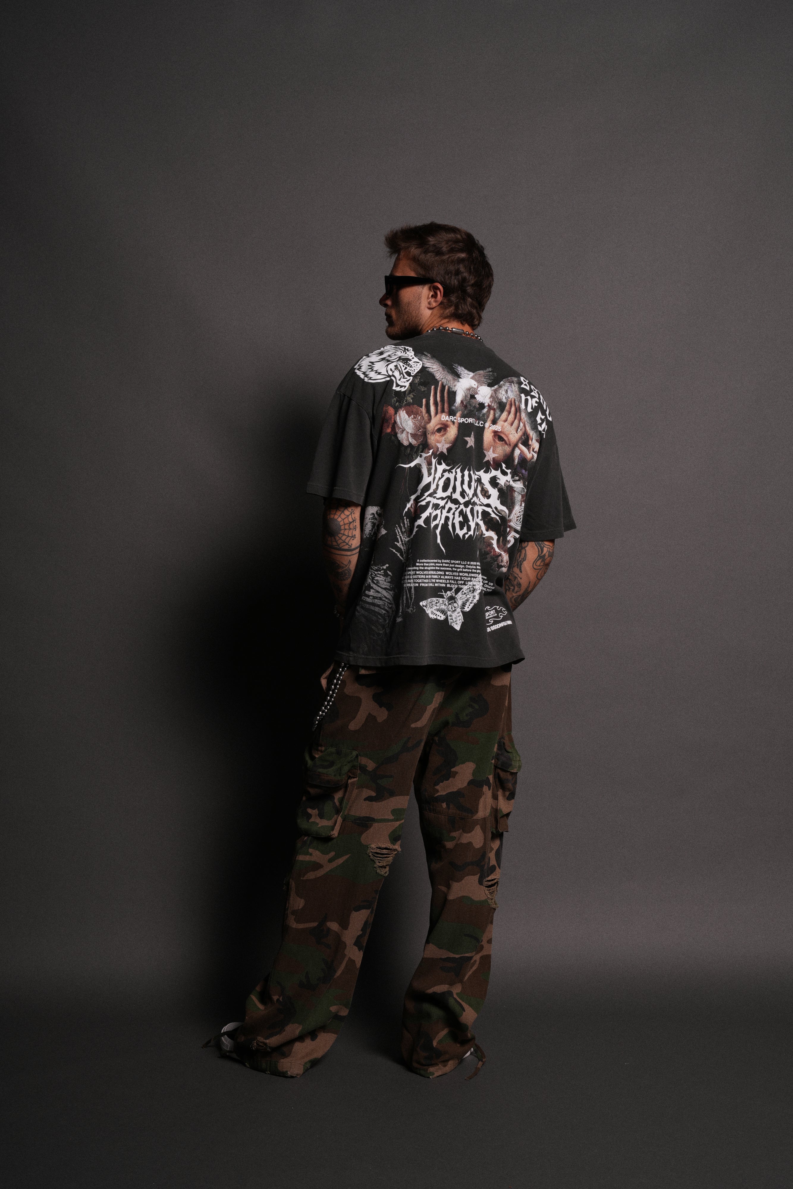 Born Stoic "Premium" Oversized Tee in Wolf Gray
