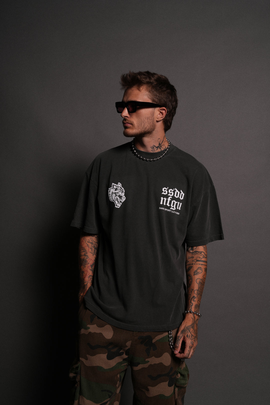 Born Stoic "Premium" Oversized Tee in Wolf Gray