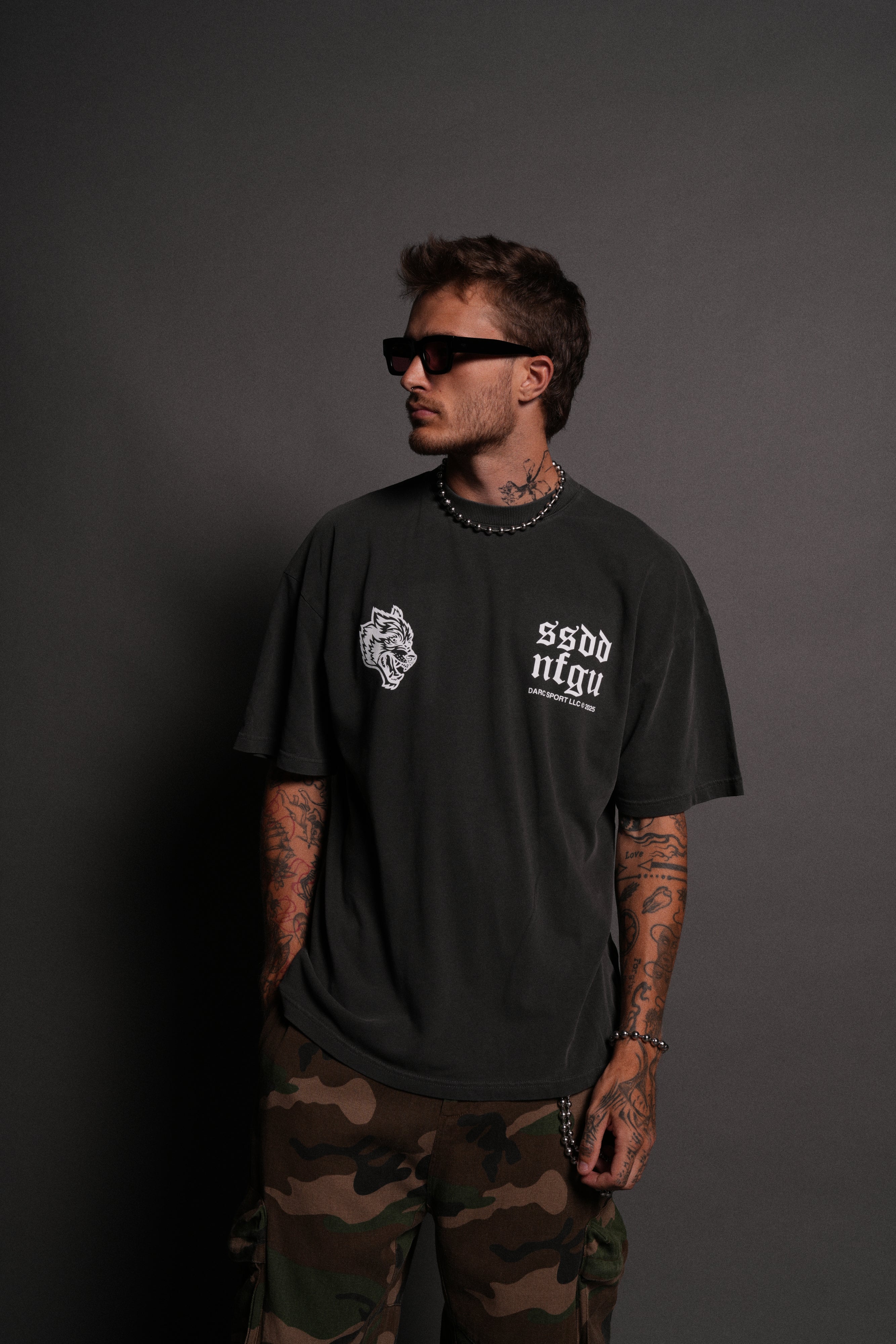 Born Stoic "Premium" Oversized Tee in Wolf Gray