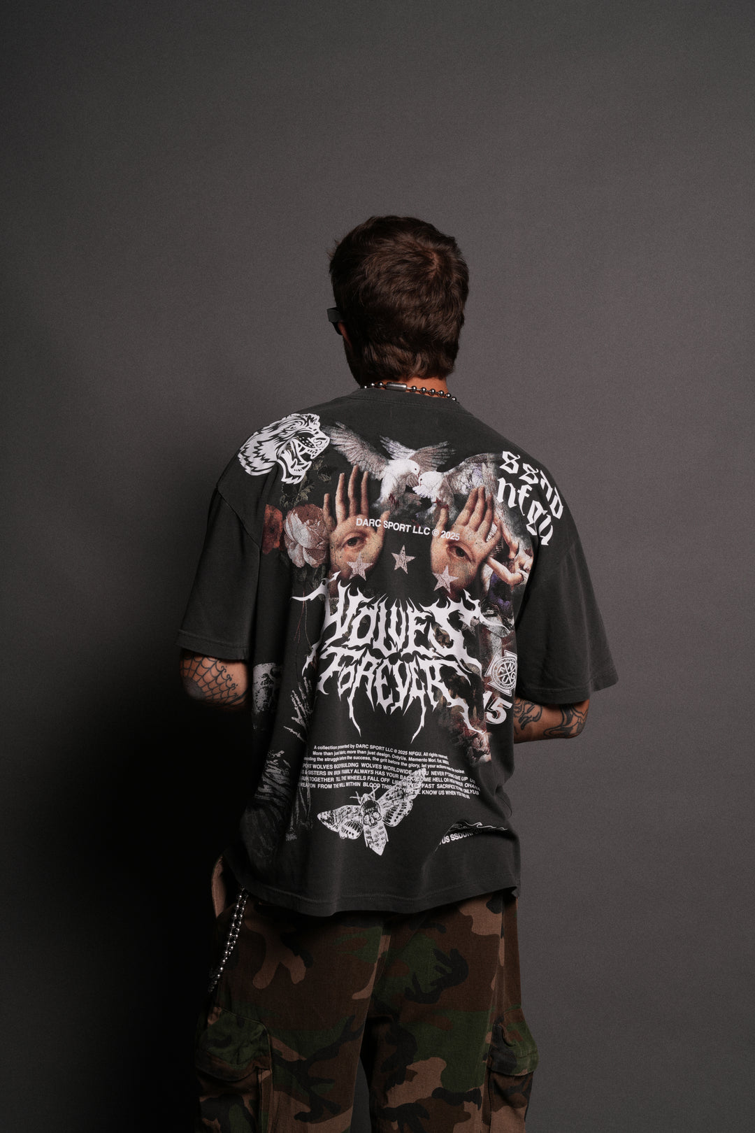 Born Stoic "Premium" Oversized Tee in Wolf Gray