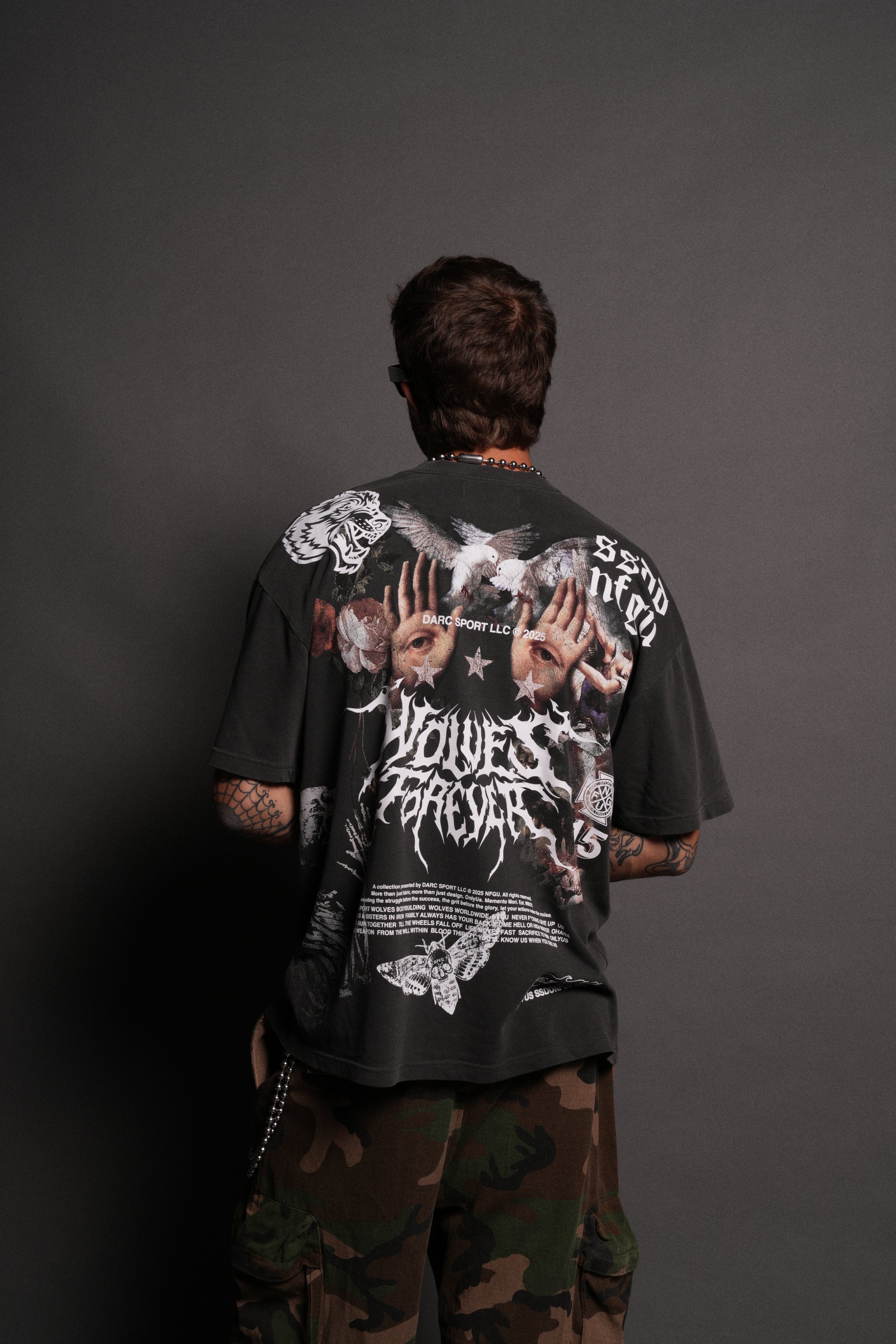 Born Stoic "Premium" Oversized Tee in Wolf Gray