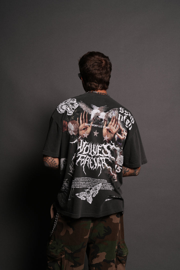 Born Stoic "Premium" Oversized Tee in Wolf Gray