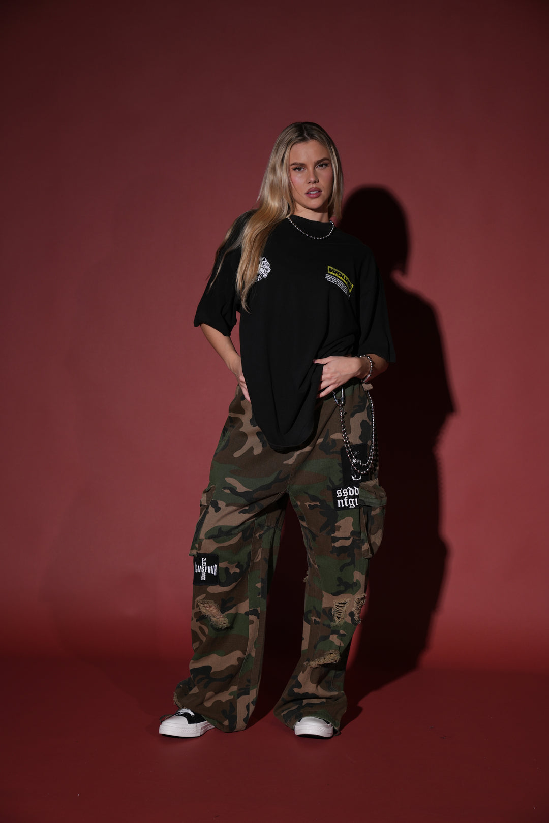 Run With Us "Premium Vintage" Oversized Tee in Black