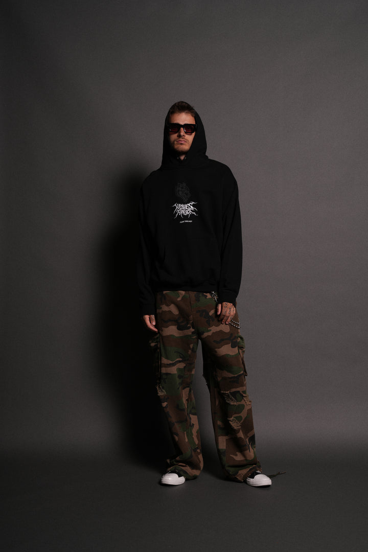 Casted Out "Pierce" Hoodie in Black