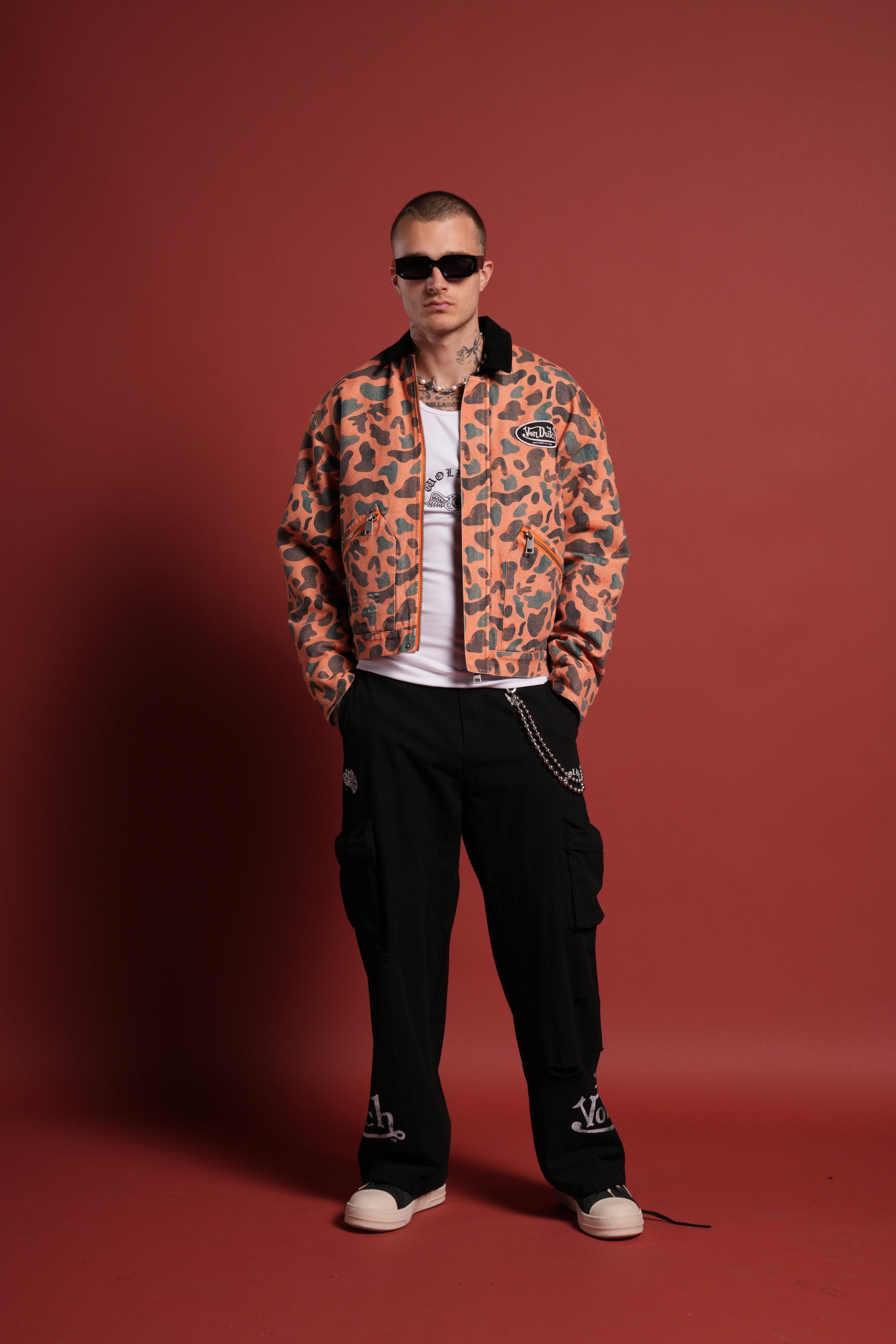 VD Chopper Earl Jacket in DSVD Orange Spot Camo