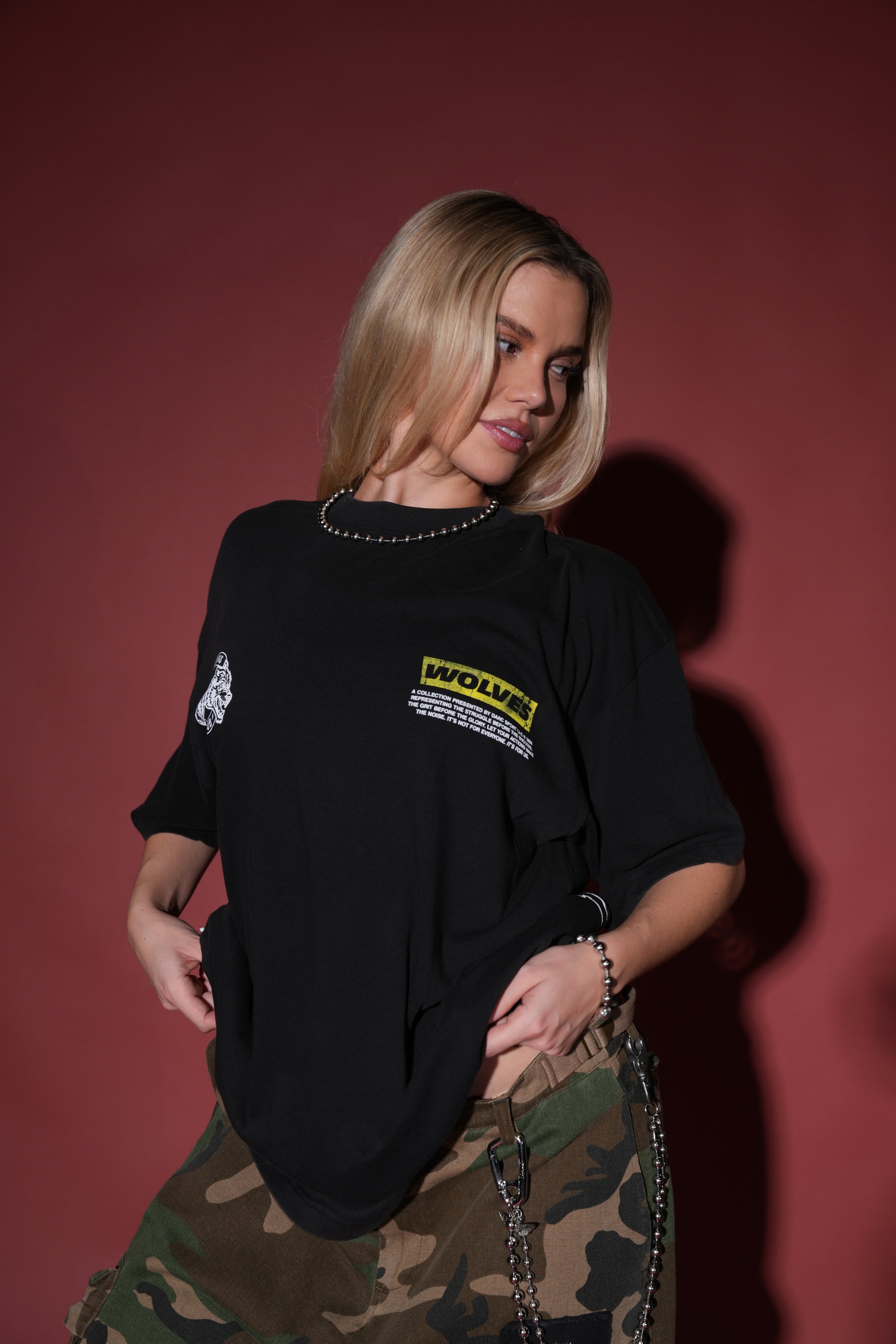 Run With Us "Premium Vintage" Oversized Tee in Black
