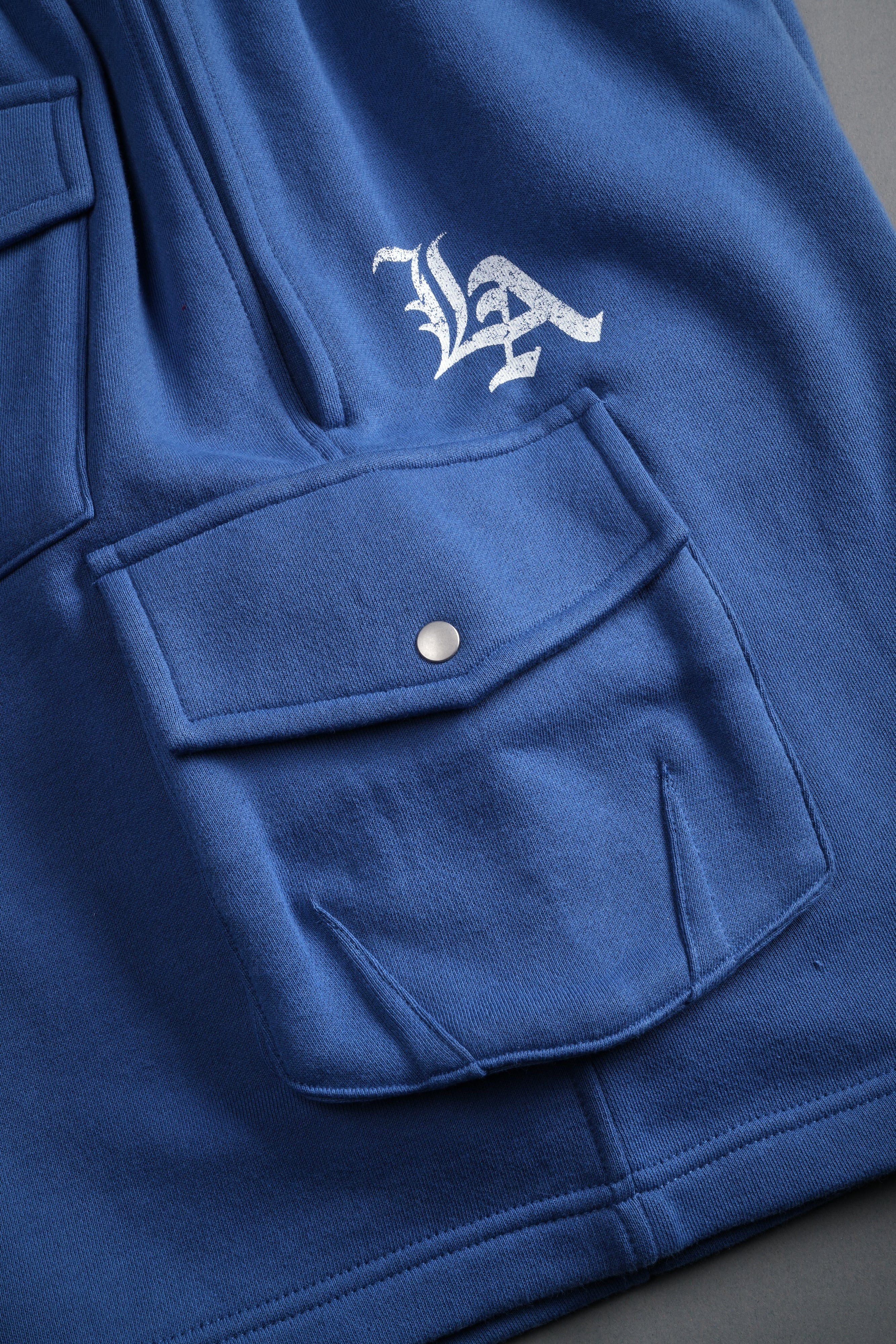 La Ca Frvr Cornell Cargo Sweat Shorts in La Blue