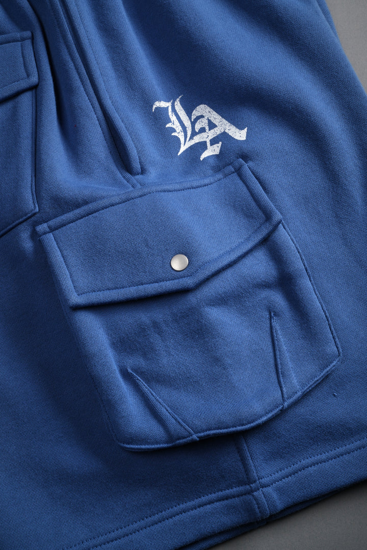 La Ca Frvr Cornell Cargo Sweat Shorts in La Blue