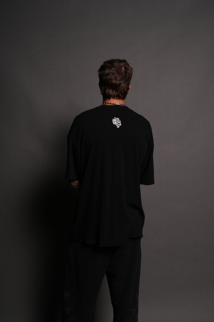 Fallen Halo Oversized "Premium" Unisex Tee in Black