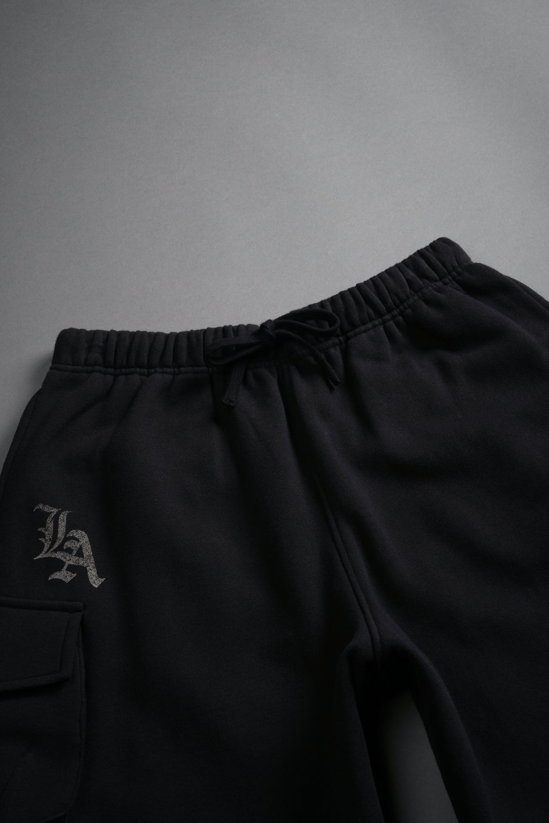 La Ca Frvr Cornell Cargo Sweat Shorts in Black
