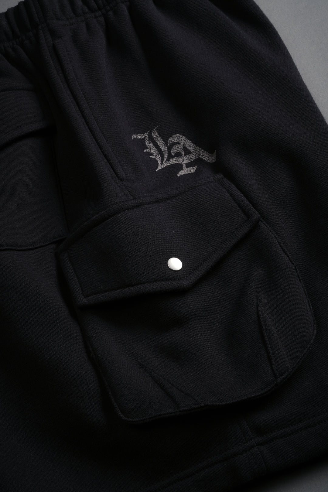 La Ca Frvr Cornell Cargo Sweat Shorts in Black