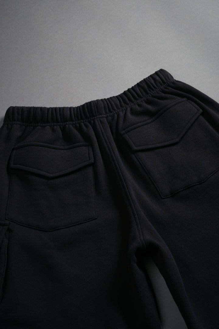 La Ca Frvr Cornell Cargo Sweat Shorts in Black