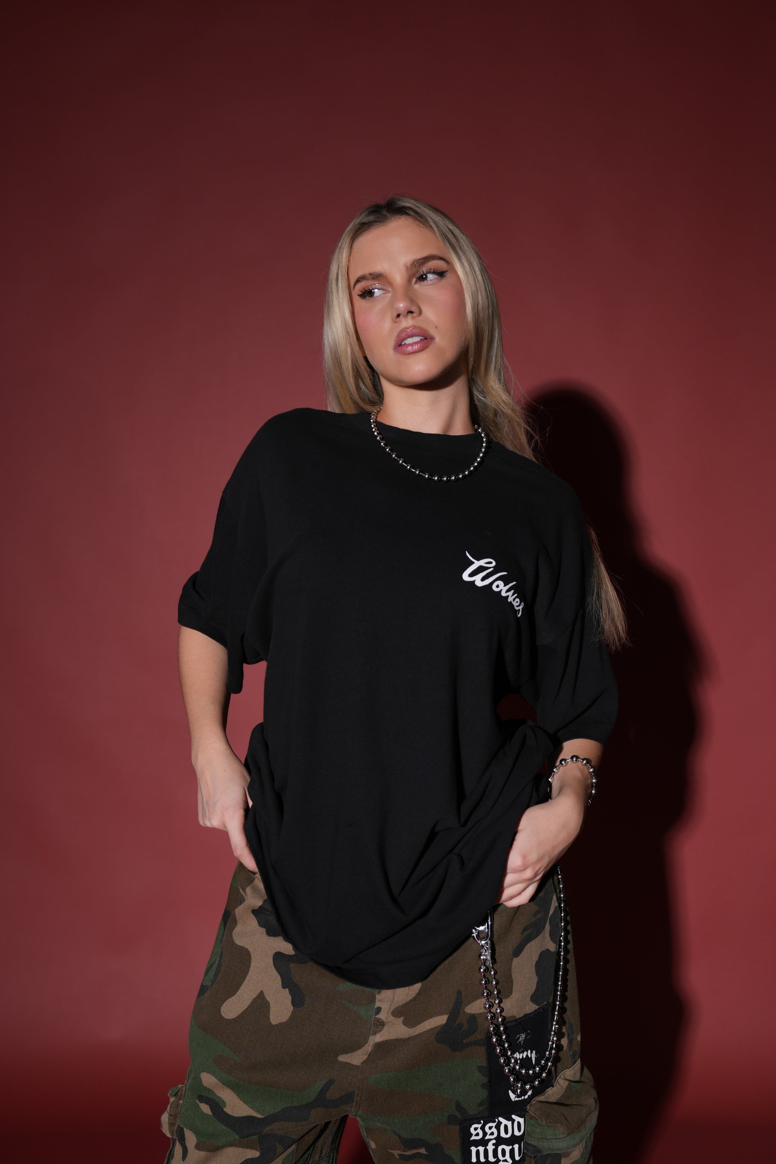 The Tale "Premium" Oversized Tee in Black