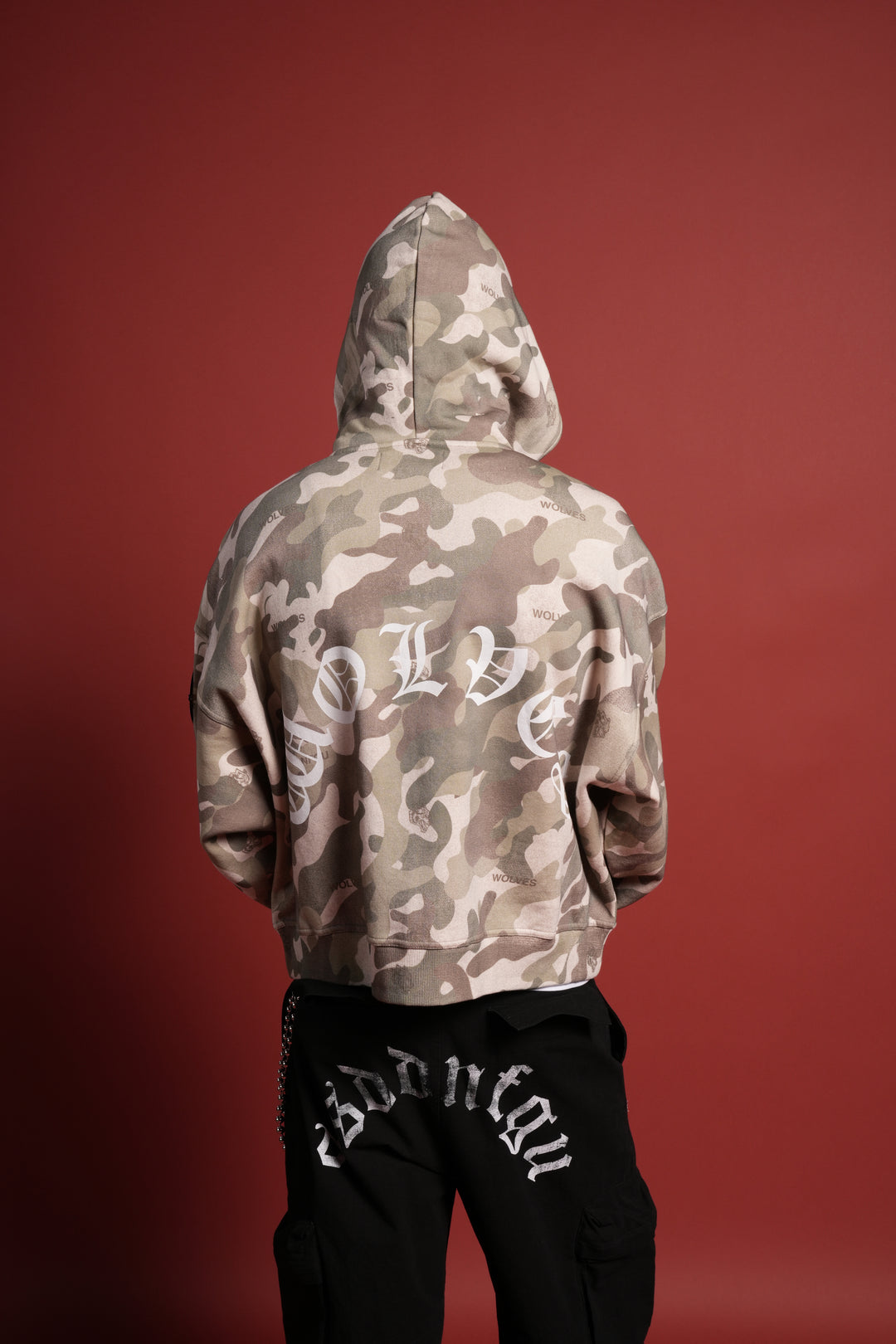 Darc Kulture Vex Double Zip Hoodie in DSVD Green Camo