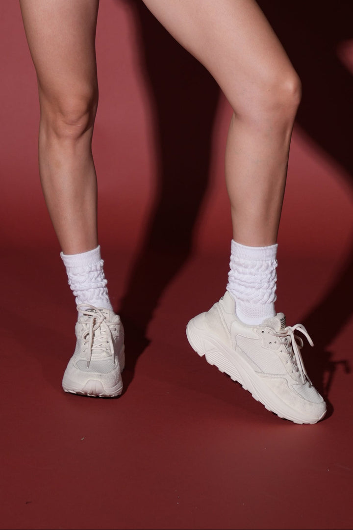 Run-1 Shoes in Cream/Black