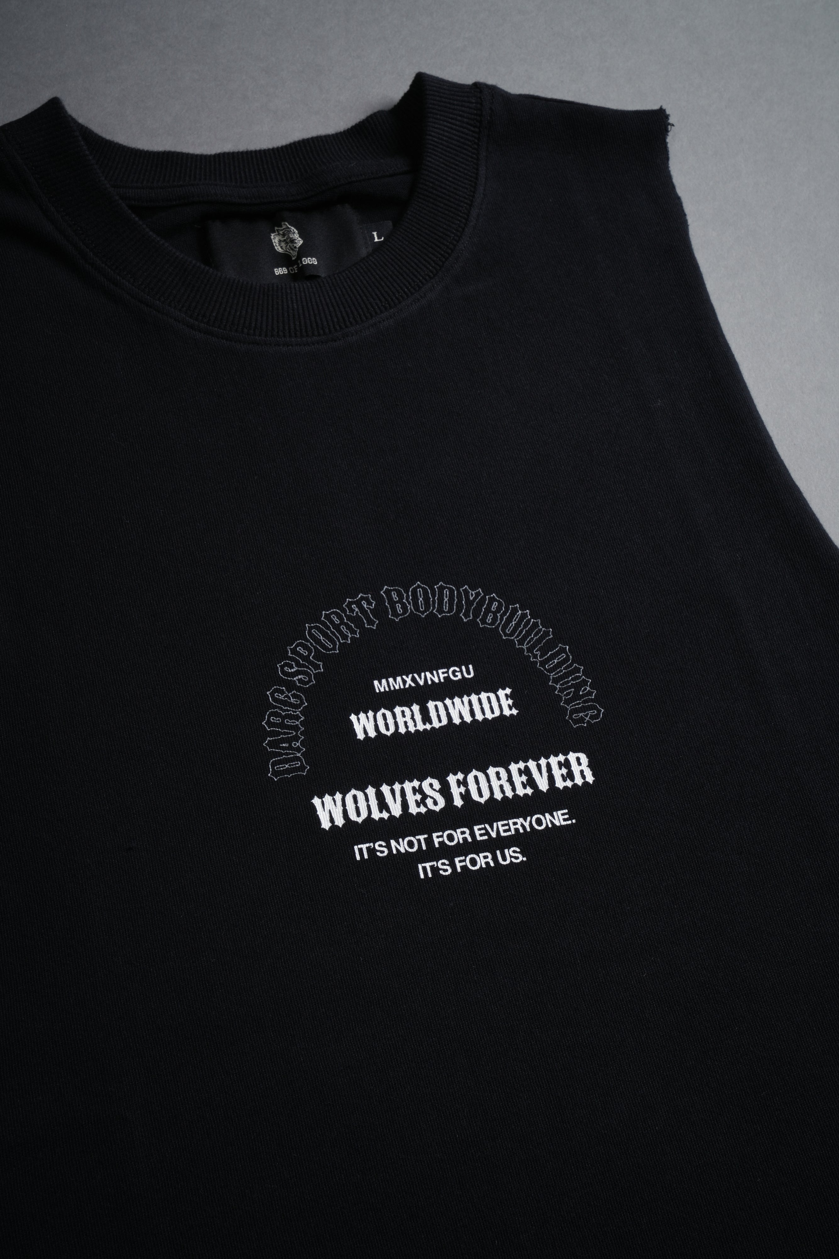 Iron Wolves "Tommy" Muscle Tee in Black