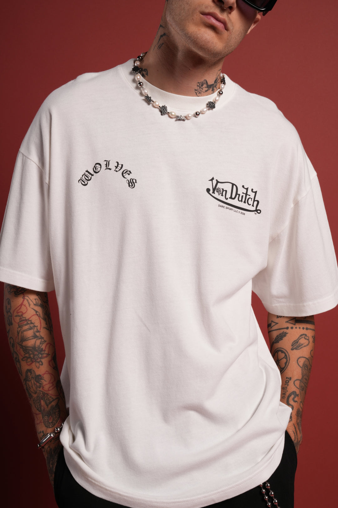 Von Darc Premium Oversized Tee in Cream
