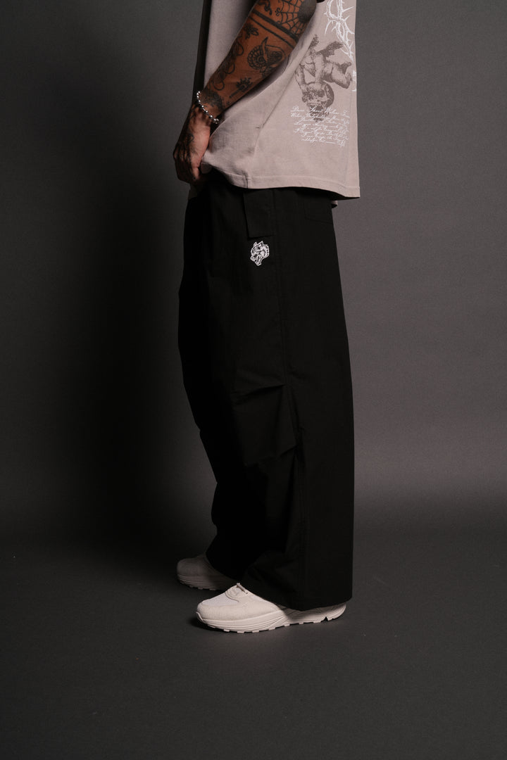 Wolf Chopper Unisex Haven Pants in Black