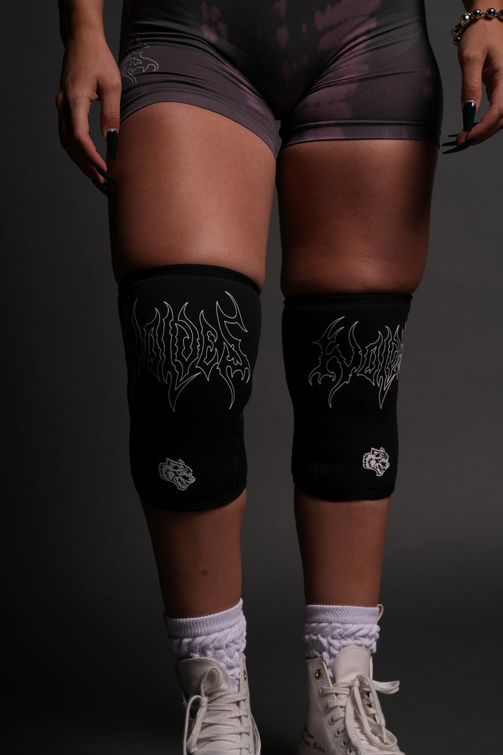 Metal Knee Sleeves in Black