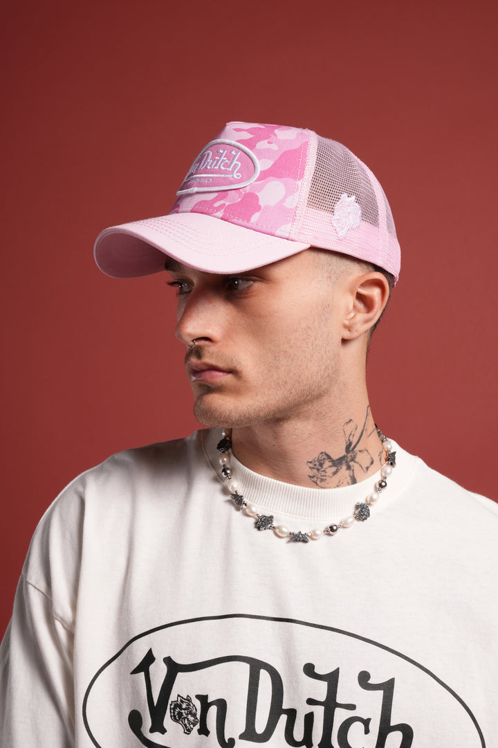 DSVD Collab Trucker Hat in DSVD Bubblegum Camo