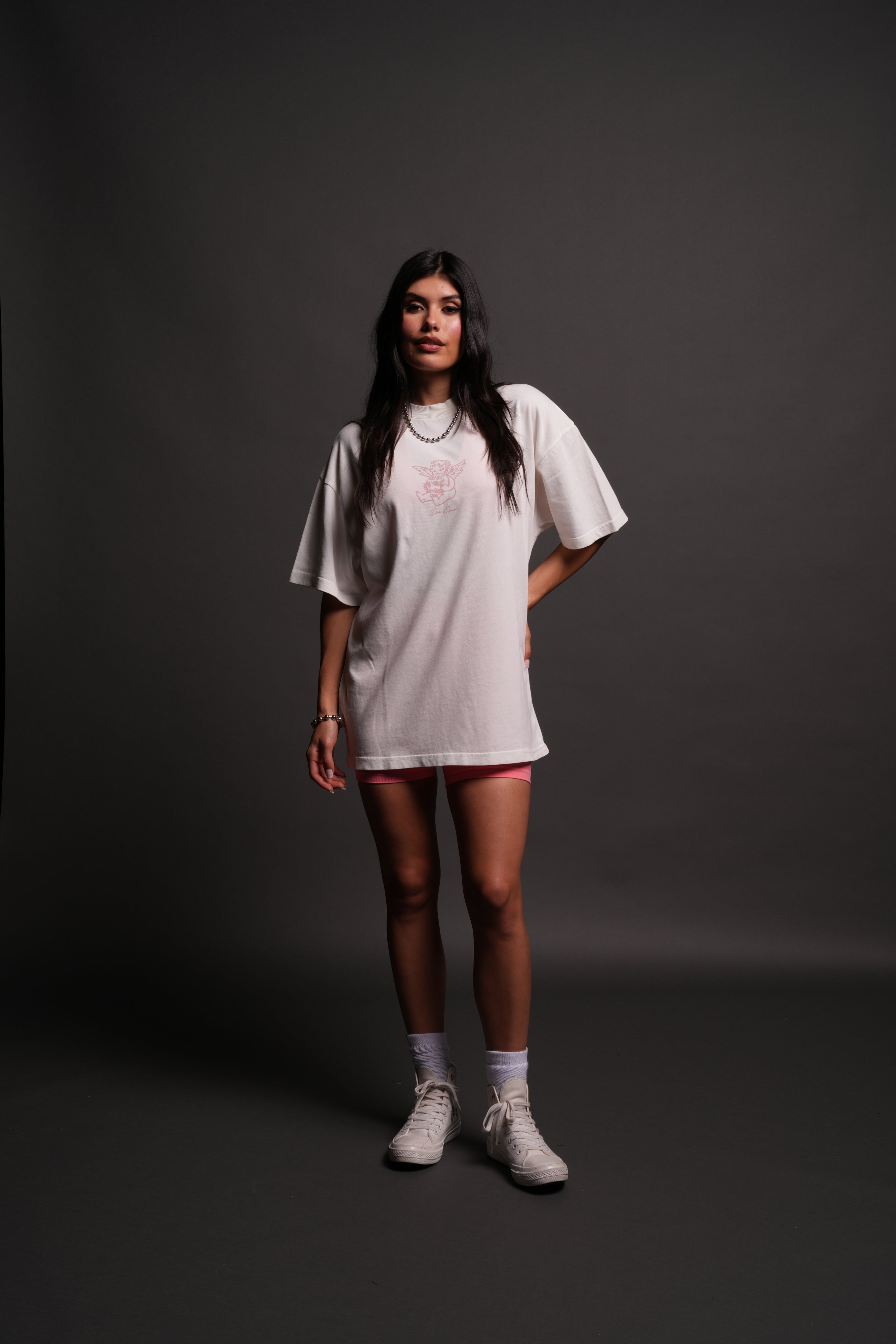 Cherub and the Skull "Pump Cover" Tee in Cream