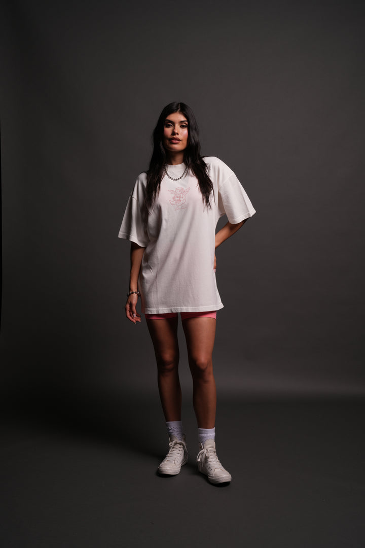 Cherub and the Skull "Pump Cover" Tee in Cream