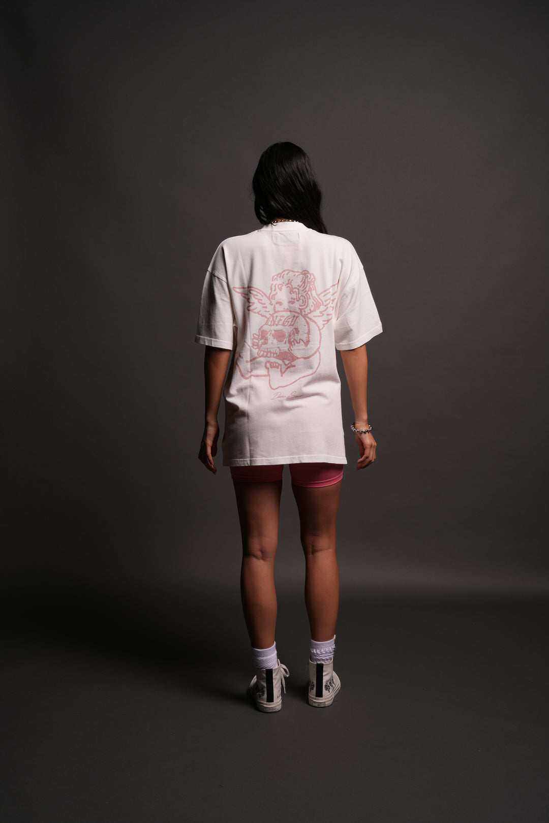 Cherub and the Skull "Pump Cover" Tee in Cream
