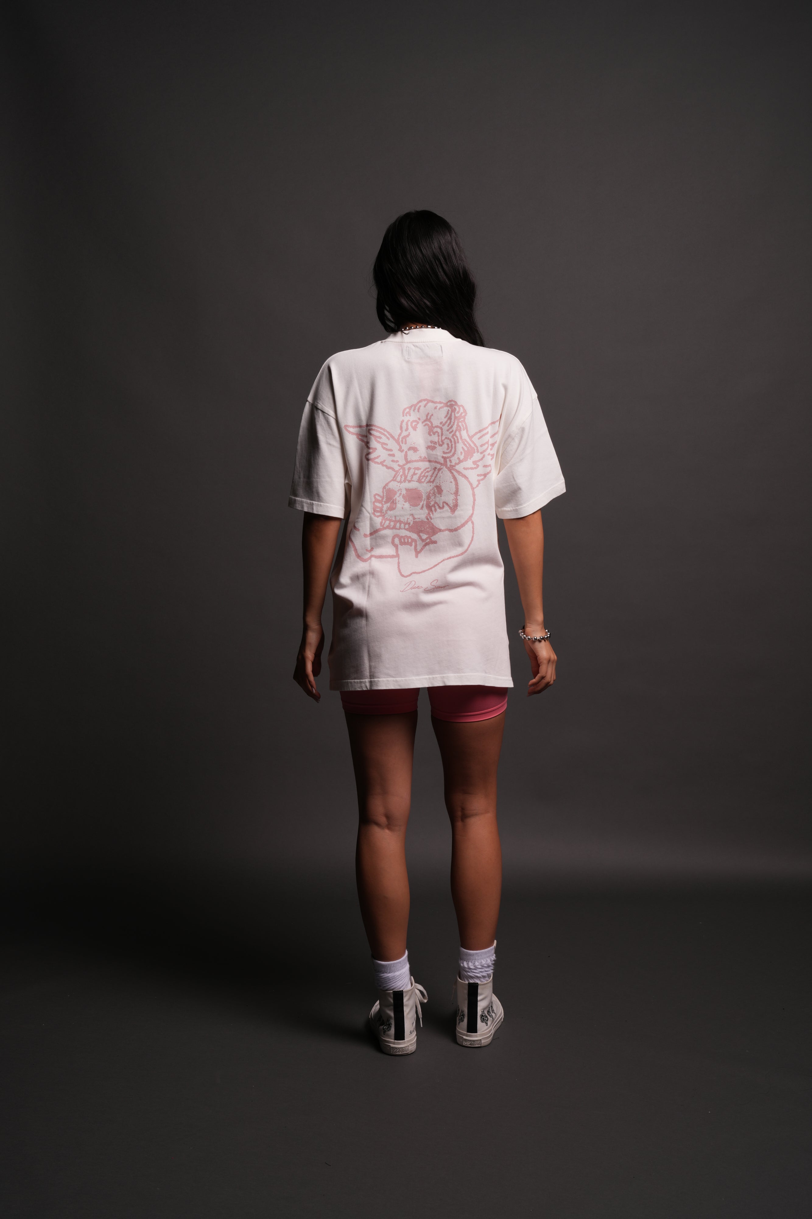 Cherub and the Skull "Pump Cover" Tee in Cream