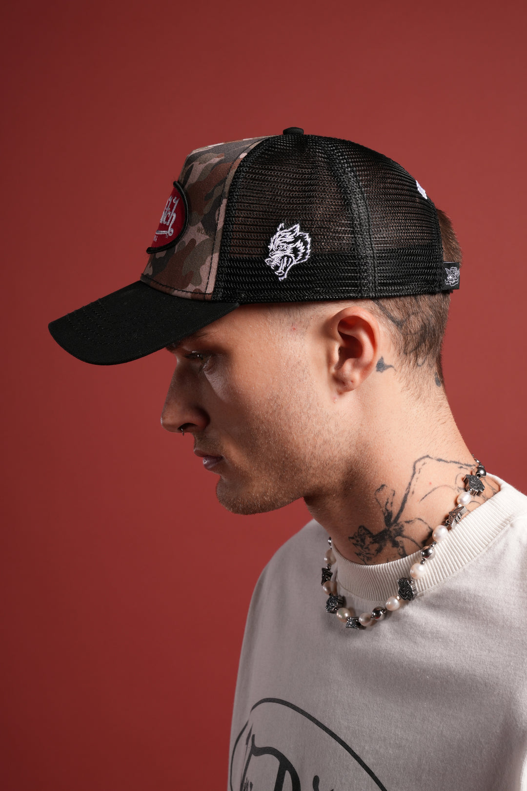 DSVD Collab Trucker Hat in Black Camo/Olive