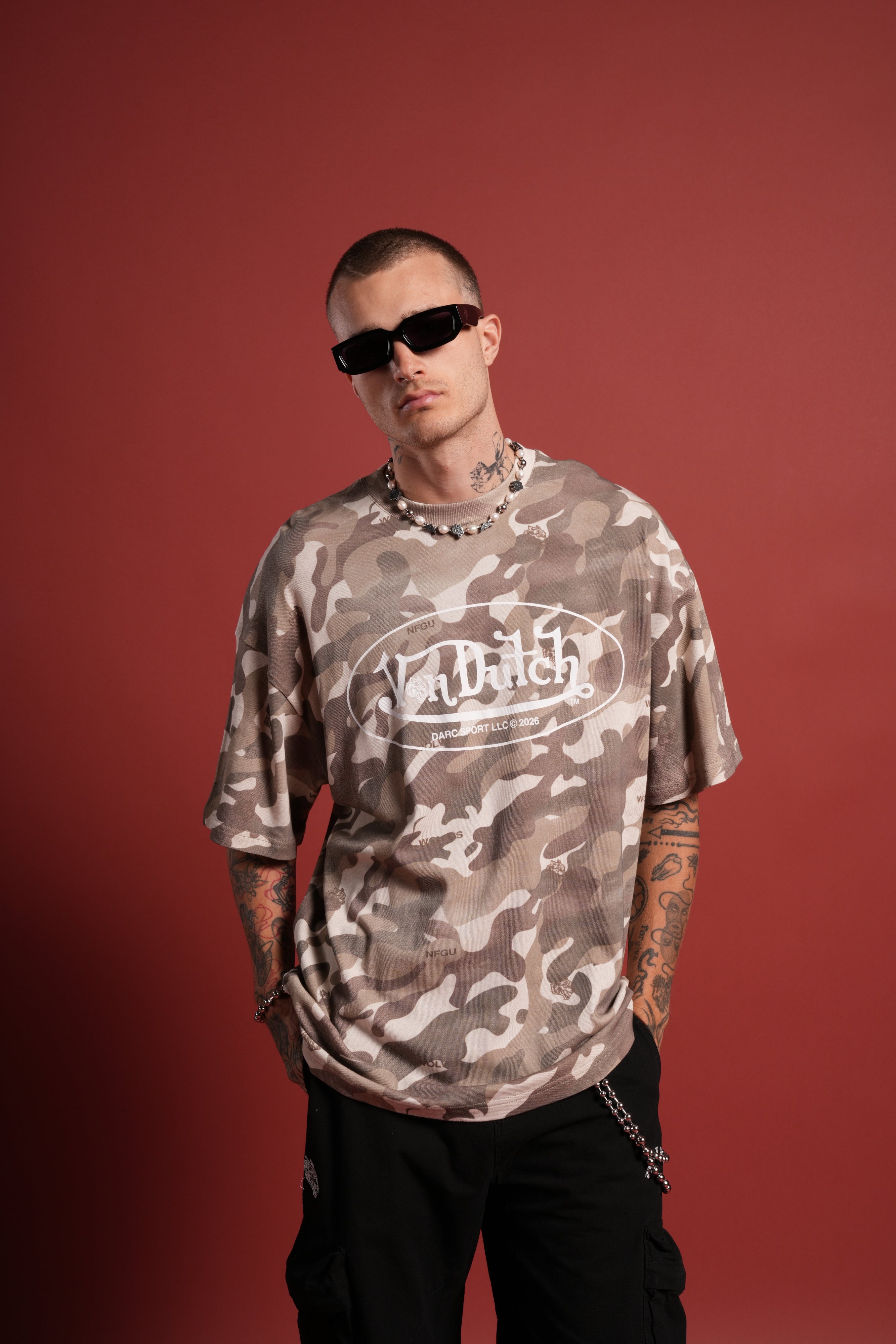 DSVD Legacy Premium Oversized Tee in DSVD Green Camo