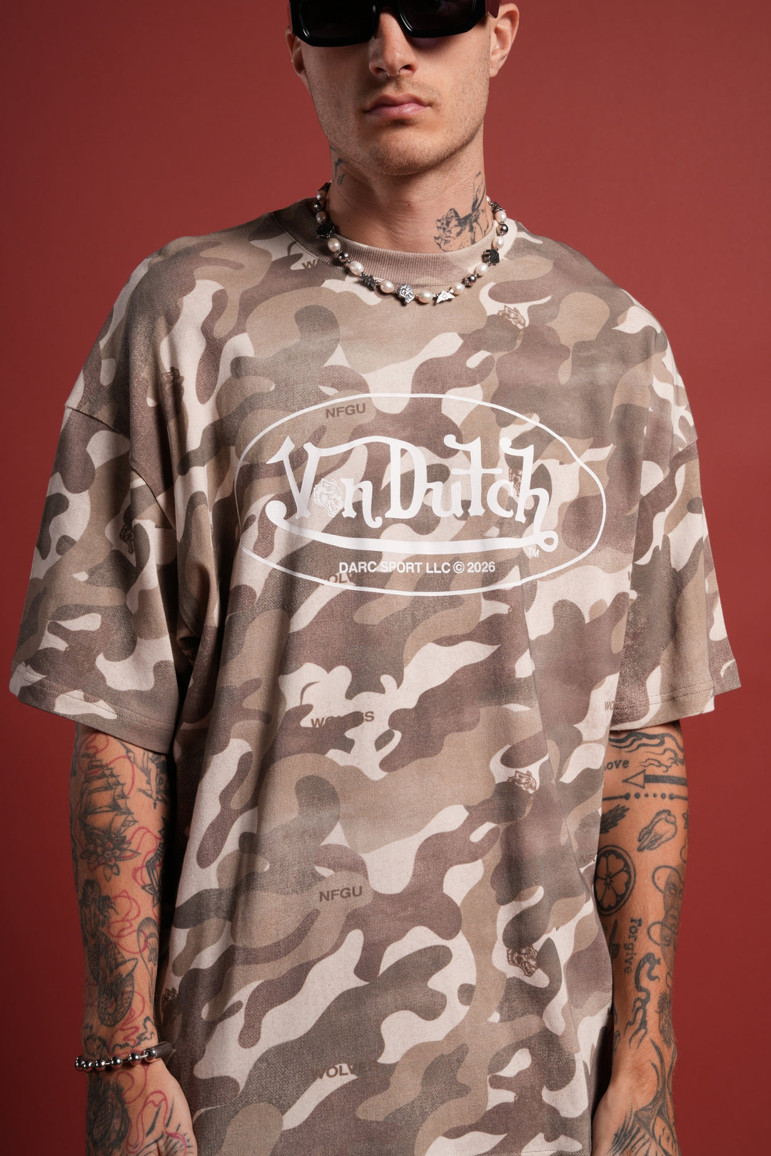 DSVD Legacy Premium Oversized Tee in DSVD Green Camo