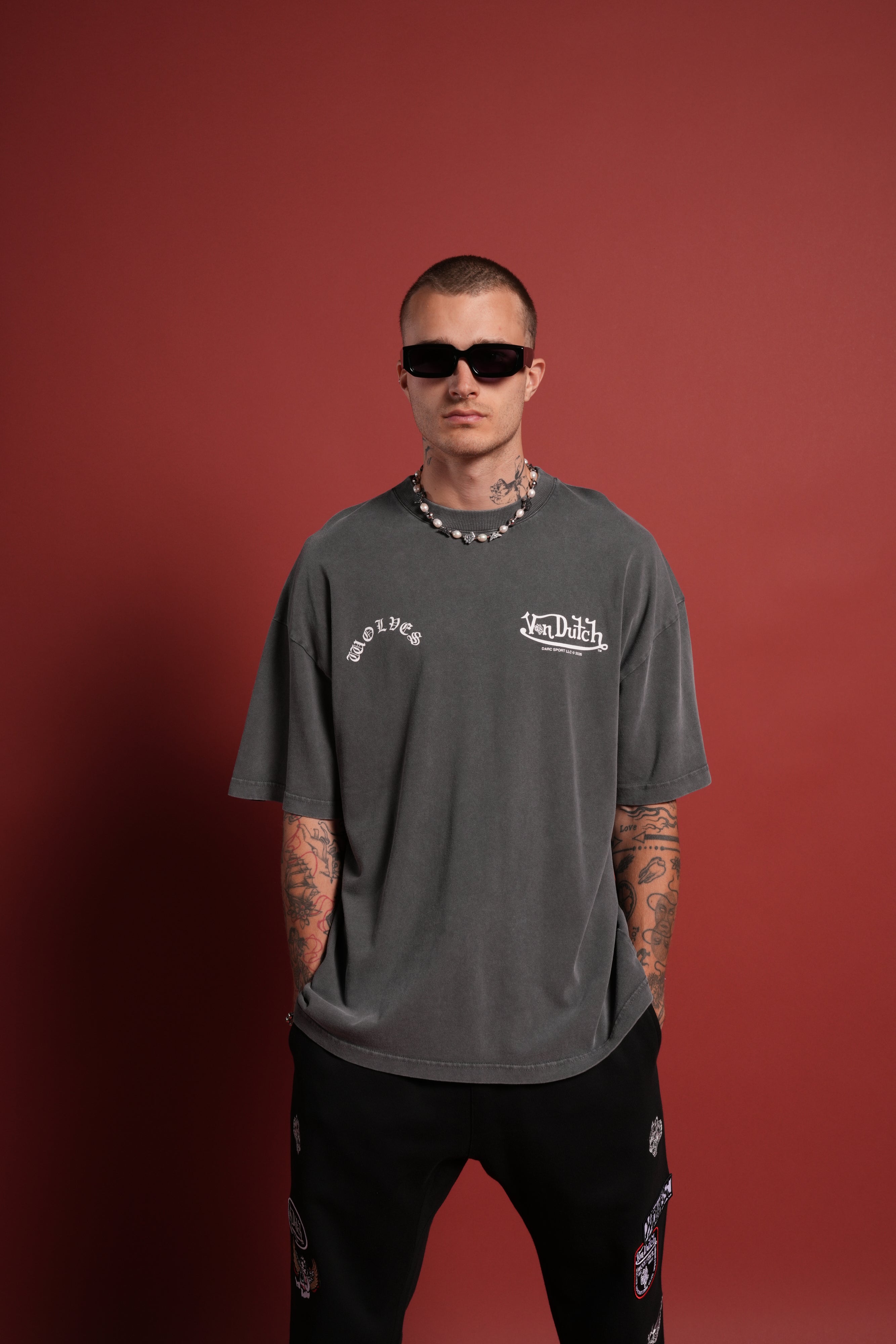 Von Darc Premium Oversized Tee in Wolf Gray