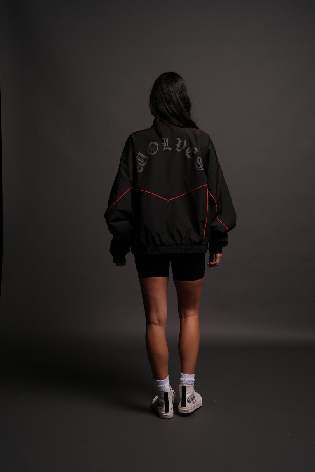 Darc Sport Wolves Quinn Track Jacket in Black/Red