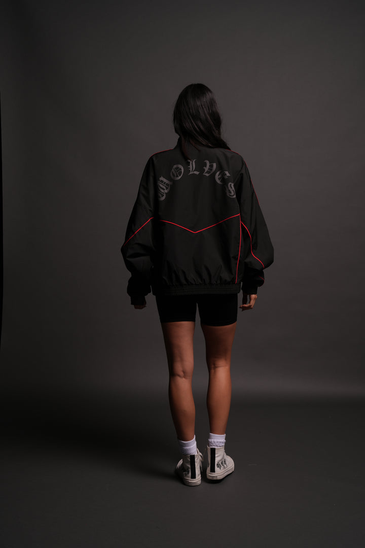 Darc Sport Wolves Quinn Track Jacket in Black/Red