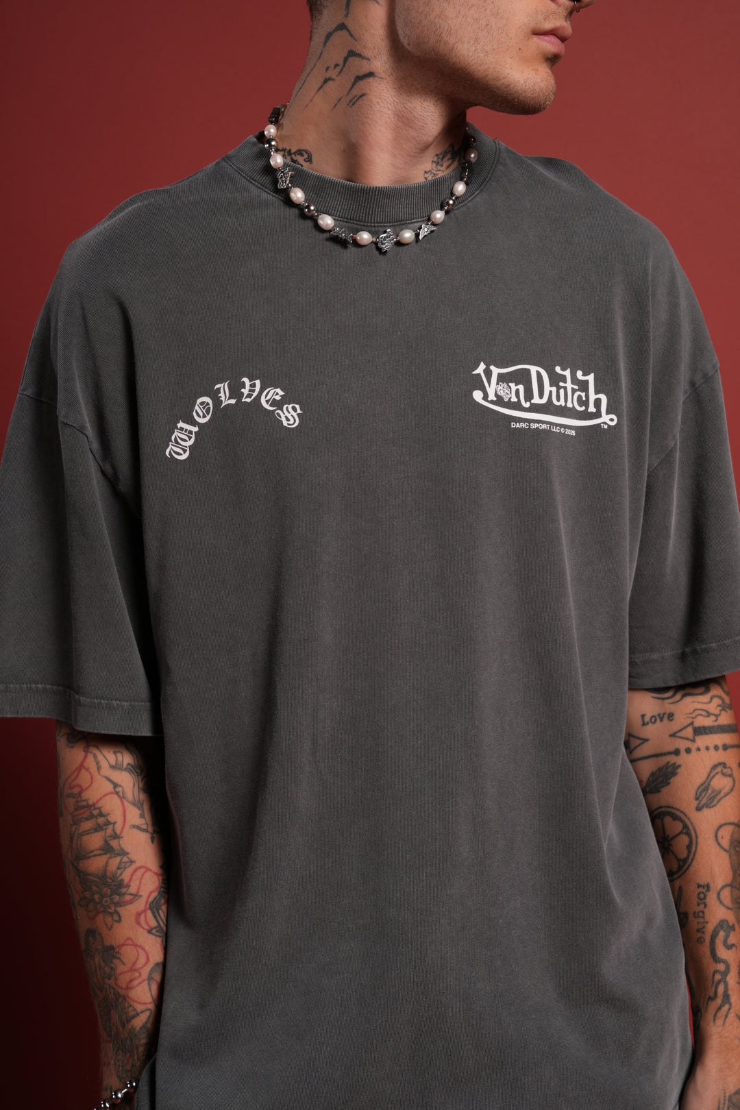 Von Darc Premium Oversized Tee in Wolf Gray