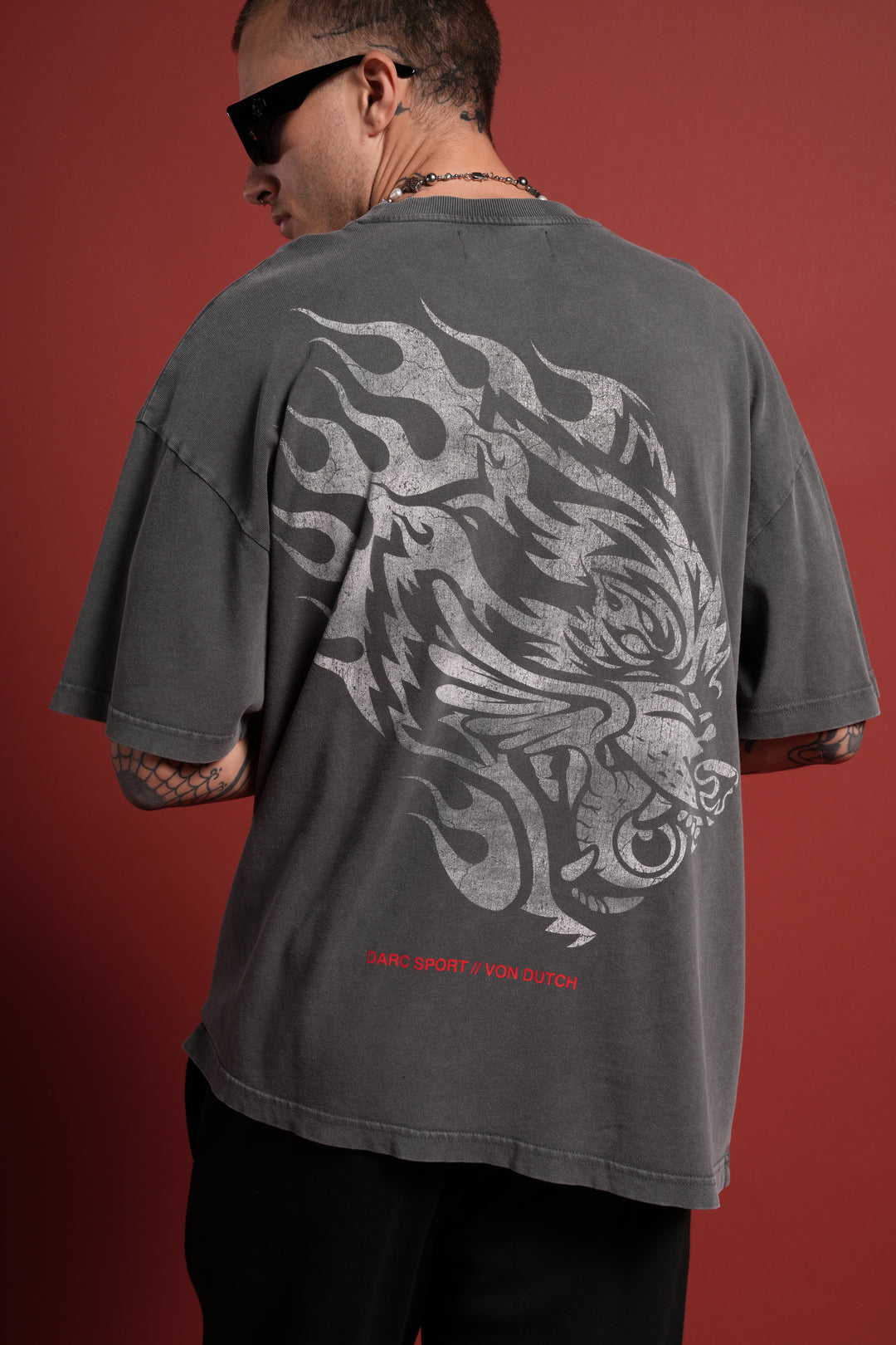 Von Darc Premium Oversized Tee in Wolf Gray