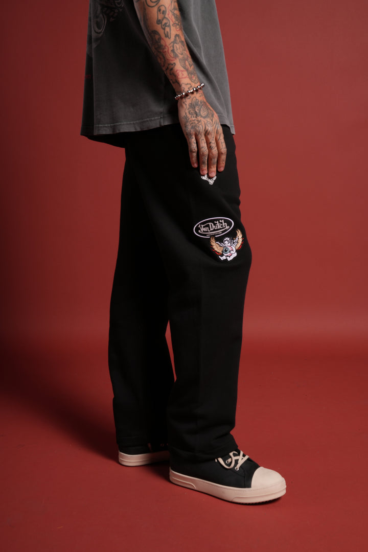 Darc Kulture Bigelow Cargo Sweat Pants in Black