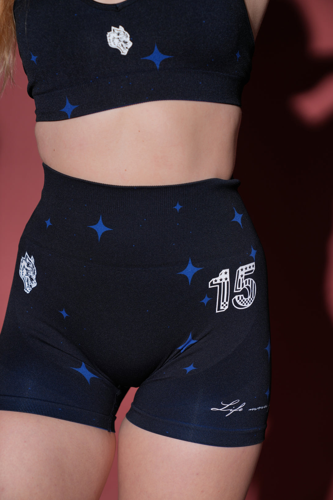 Throttle Everson Seamless "Sierra" Shorts in Darc Cobalt Starry Night